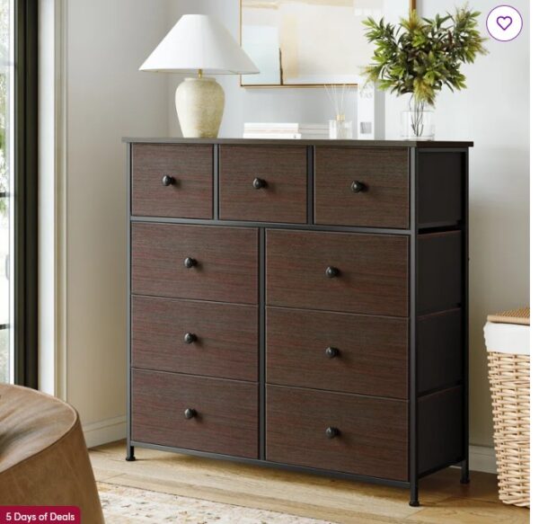 Ojaswi 9 Dresser, Chest of Drawers with Wide 39