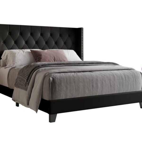 Aireanna Vegan Leather Wingback Bed 2